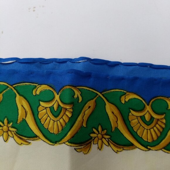 Vintage Heraldic Shield Echo Scarfs Inc Square Scarf Crest Horses Equestrian - Picture 10 of 12